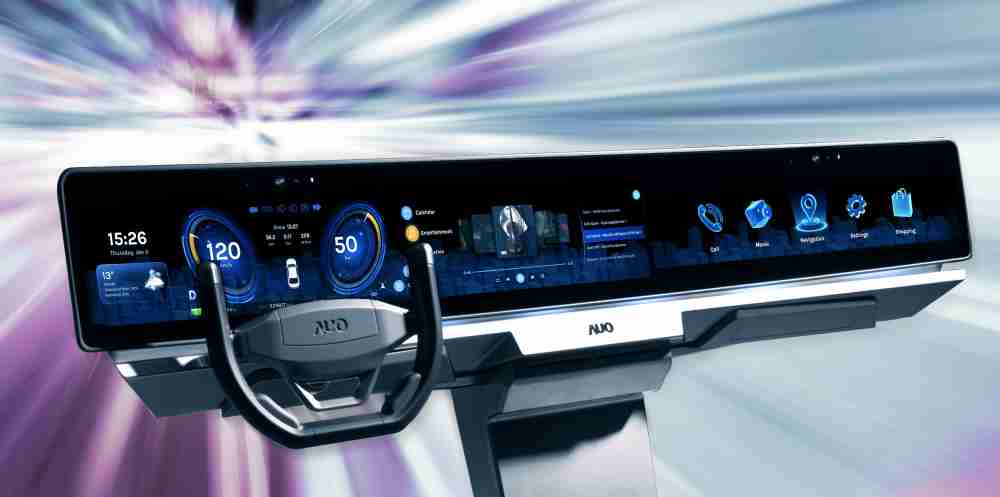 财神娱乐开拓前瞻显示技术创新应用，，，结合优异整合设计能力，，，，开发智能车载FIDM Plus一体化显示方案，，让驾驶操作与车内娱乐体验再进化